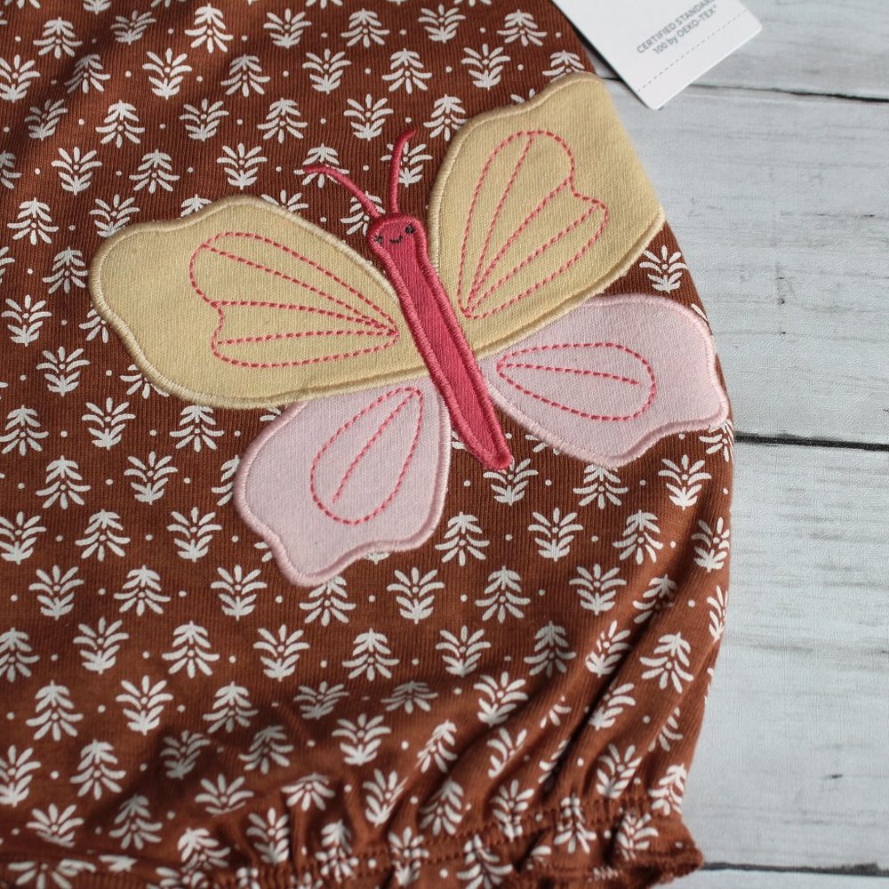 Carter's Baby Girl's Bubble Romper Summer Outfit Size 3 Months Brown - Picture 5 of 6